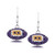 Minnesota Vikings Crystal Silver Earrings