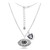 Las Vegas Raiders Silver Necklace w/Crystal Football