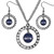 Seattle Seahawks Rhinestone Hoop Jewelry Set