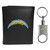 Los Angeles Chargers Tri-fold Wallet & Valet Key Chain