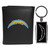 Los Angeles Chargers Black Tri-fold Wallet & Multitool Key Chain