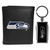 Seattle Seahawks Black Tri-fold Wallet & Multitool Key Chain