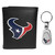Houston Texans Tri-fold Wallet & Steel Key Chain