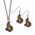 Ottawa Senators Dangle Earrings & Chain Necklace Set