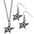 Dallas Stars Dangle Earrings and Chain Necklace Set