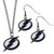 Tampa Bay Lightning Dangle Earrings and Chain Necklace Set