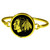 Chicago Blackhawks Gold Tone Bangle Bracelet