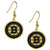 Boston Bruins Gold Tone Earrings