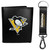 Pittsburgh Penguins Leather Trifold Wallet Strap Key Chain