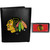 Chicago Blackhawks Leather Trifold Wallet Color Money Clip