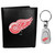 Detroit Red Wings Leather Tri-fold Wallet & Steel Key Chain