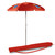 Kansas Jayhawks Red Beach Umbrella