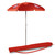 Ohio State Buckeyes Red Beach Umbrella