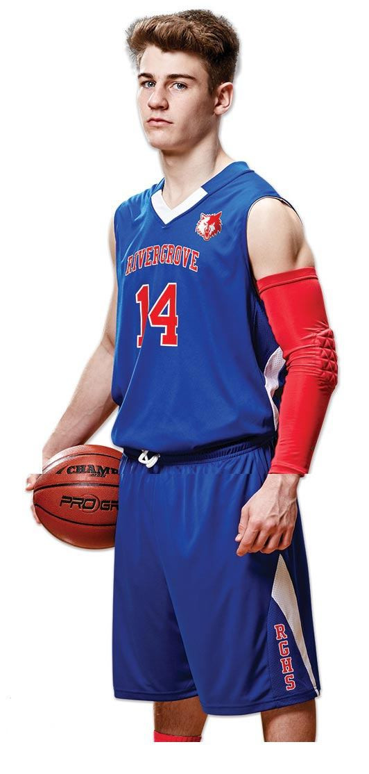 CHAMPRO Jungen Basketball Shorts – Reversible, Waldgrün/weiß, Mit Netz-Einsätzen, Größe Youth Medium