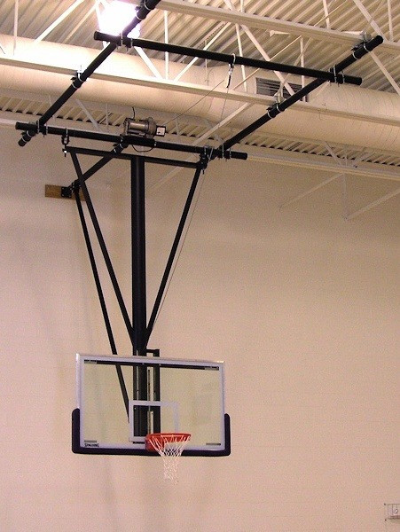 Spalding AllPurpose Ceiling Mast Basketball Backstop Sports Unlimited