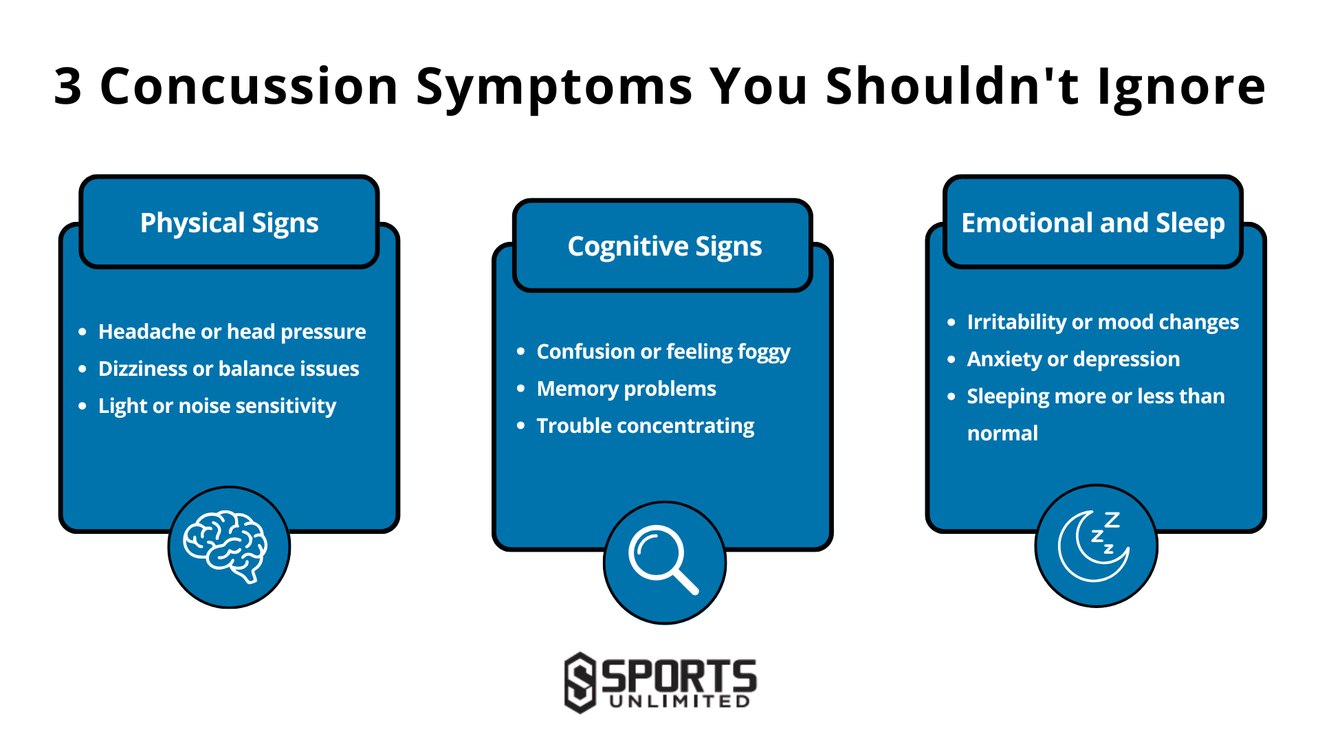 3 Concussion Symptoms You Shouldn't Ignore Infographic