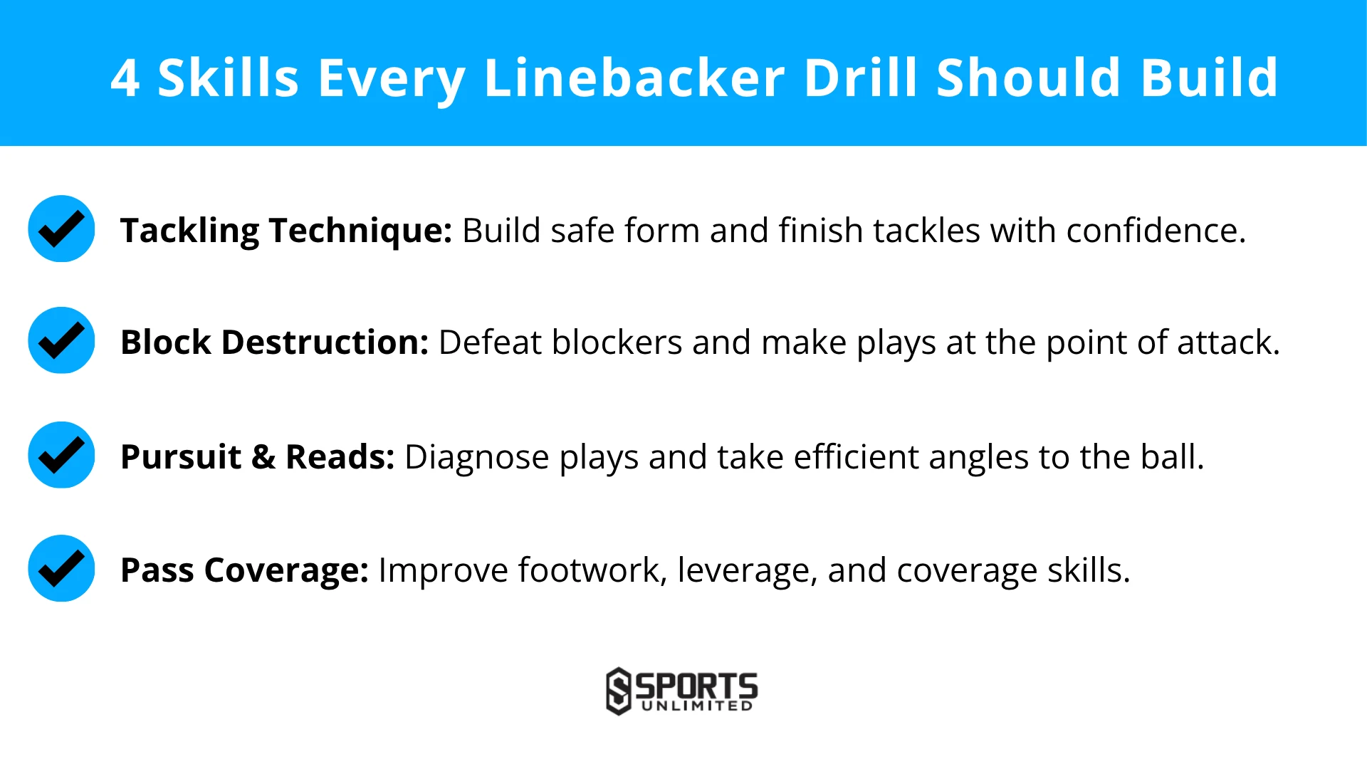 4 Skills Every Linebacker Drill Should Build Infographic