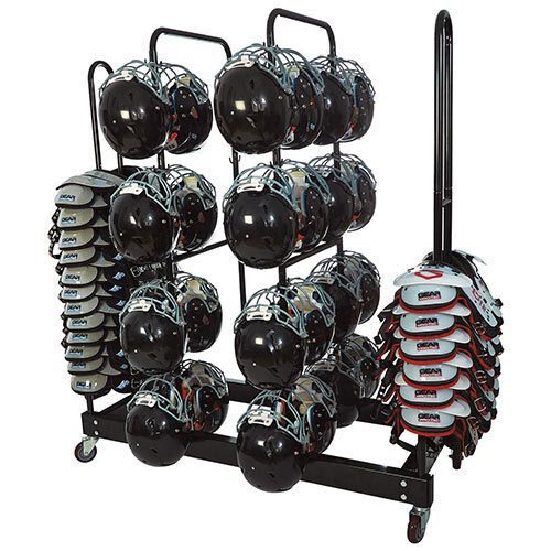 BSN Sports football helmet and shoulder pad rack