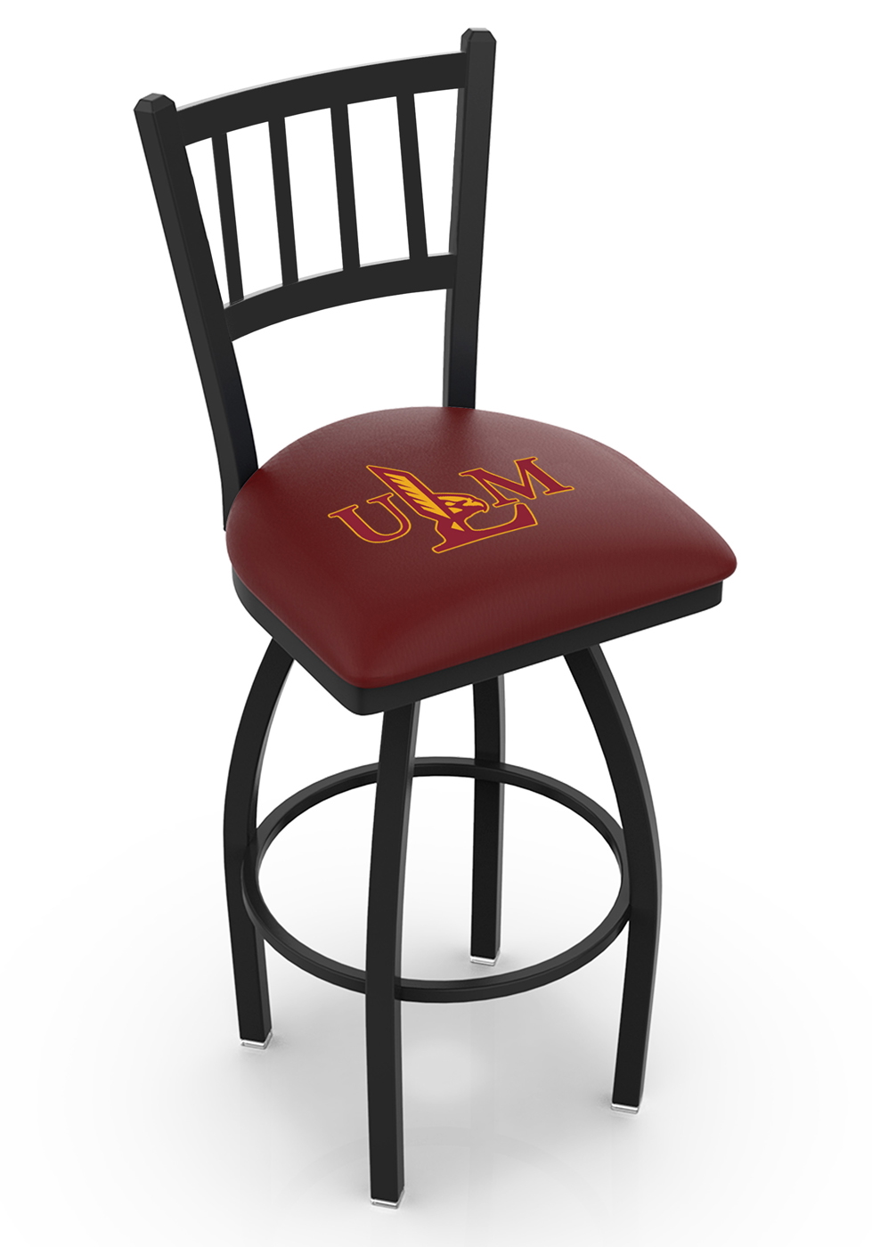 Louisiana-Monroe Warhawks Swivel Bar Stool with Jailhouse Style Back