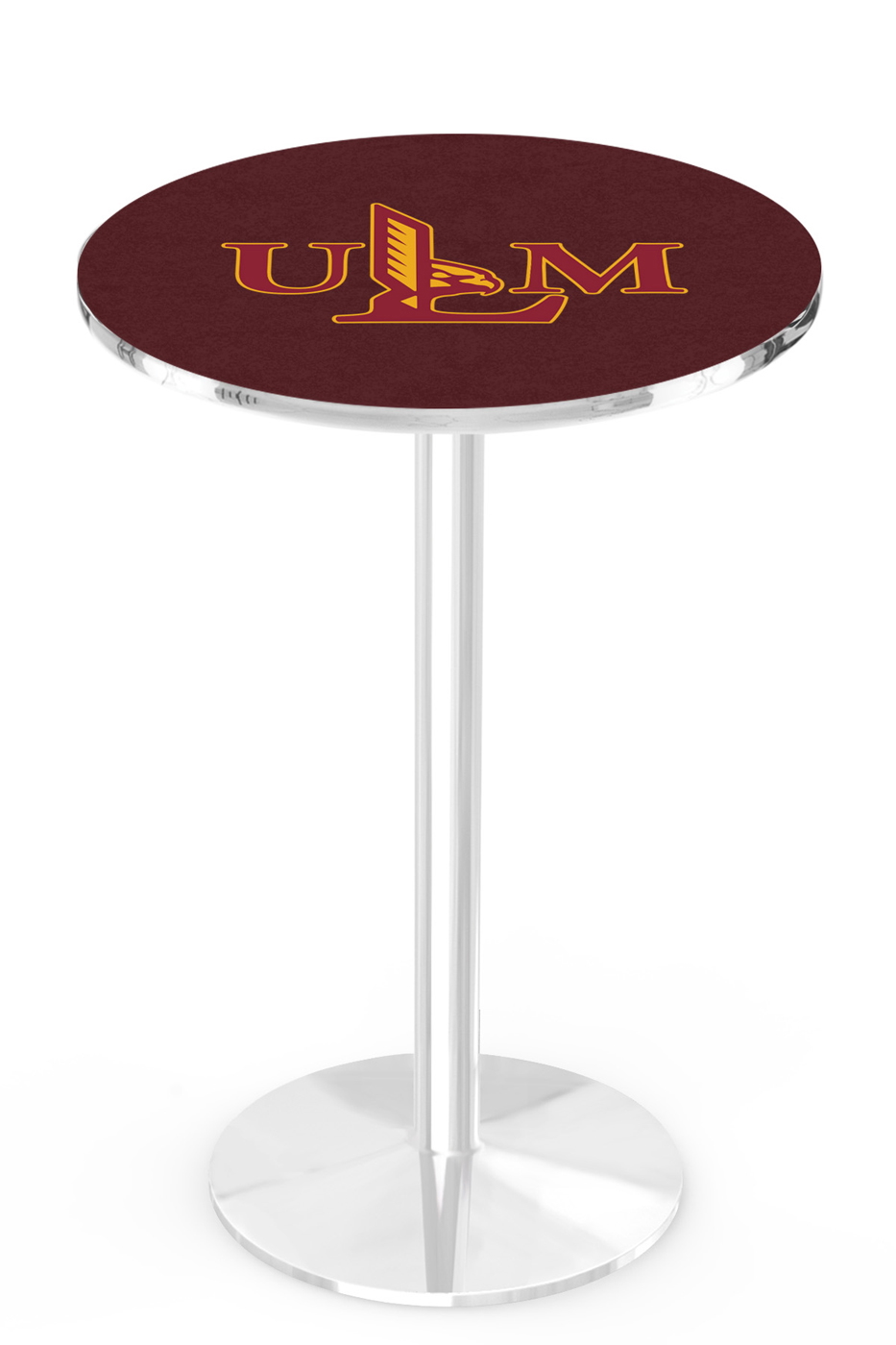 Louisiana-Monroe Warhawks Chrome Pub Table with Round Base