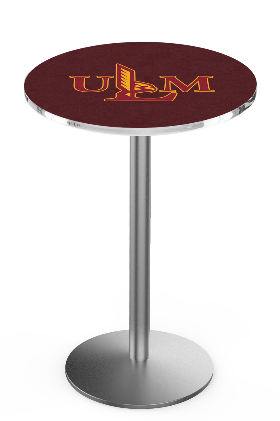 Louisiana-Monroe Warhawks Stainless Steel Bar Table with Round Base