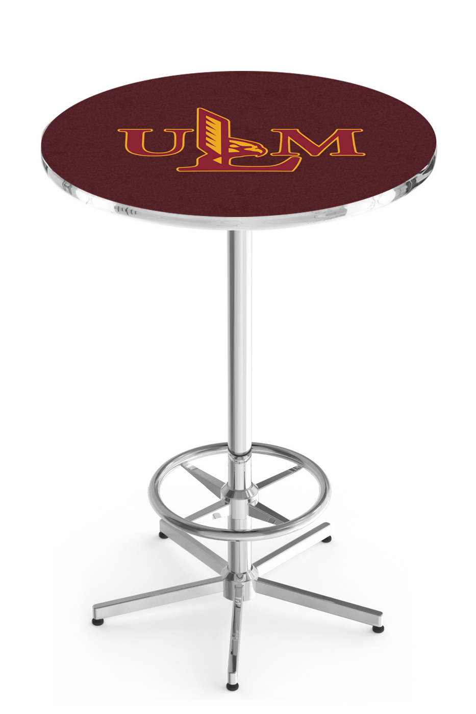 Louisiana-Monroe Warhawks Chrome Bar Table with Foot Ring