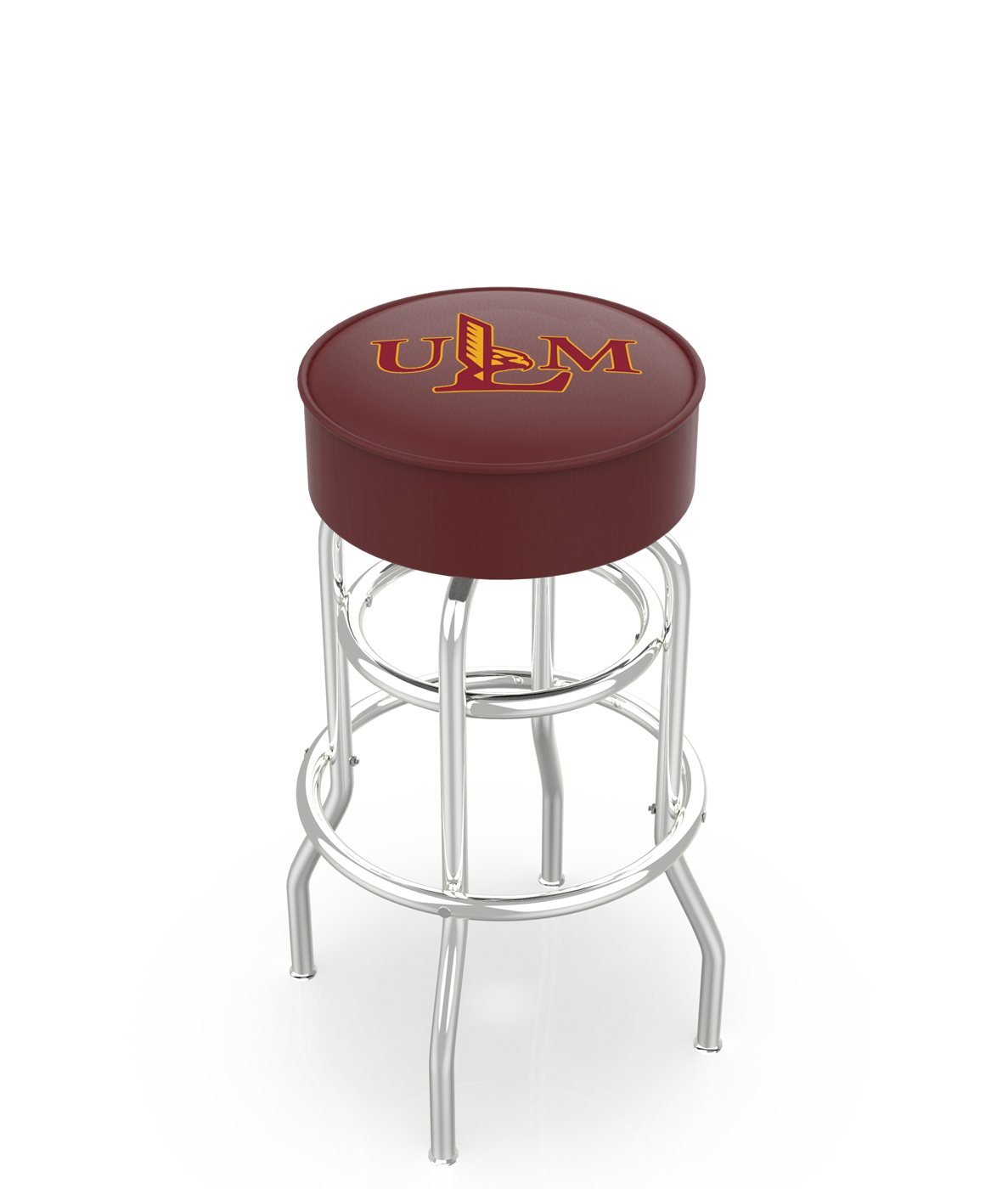 Louisiana-Monroe Warhawks Double-Ring Chrome Base Swivel Bar Stool