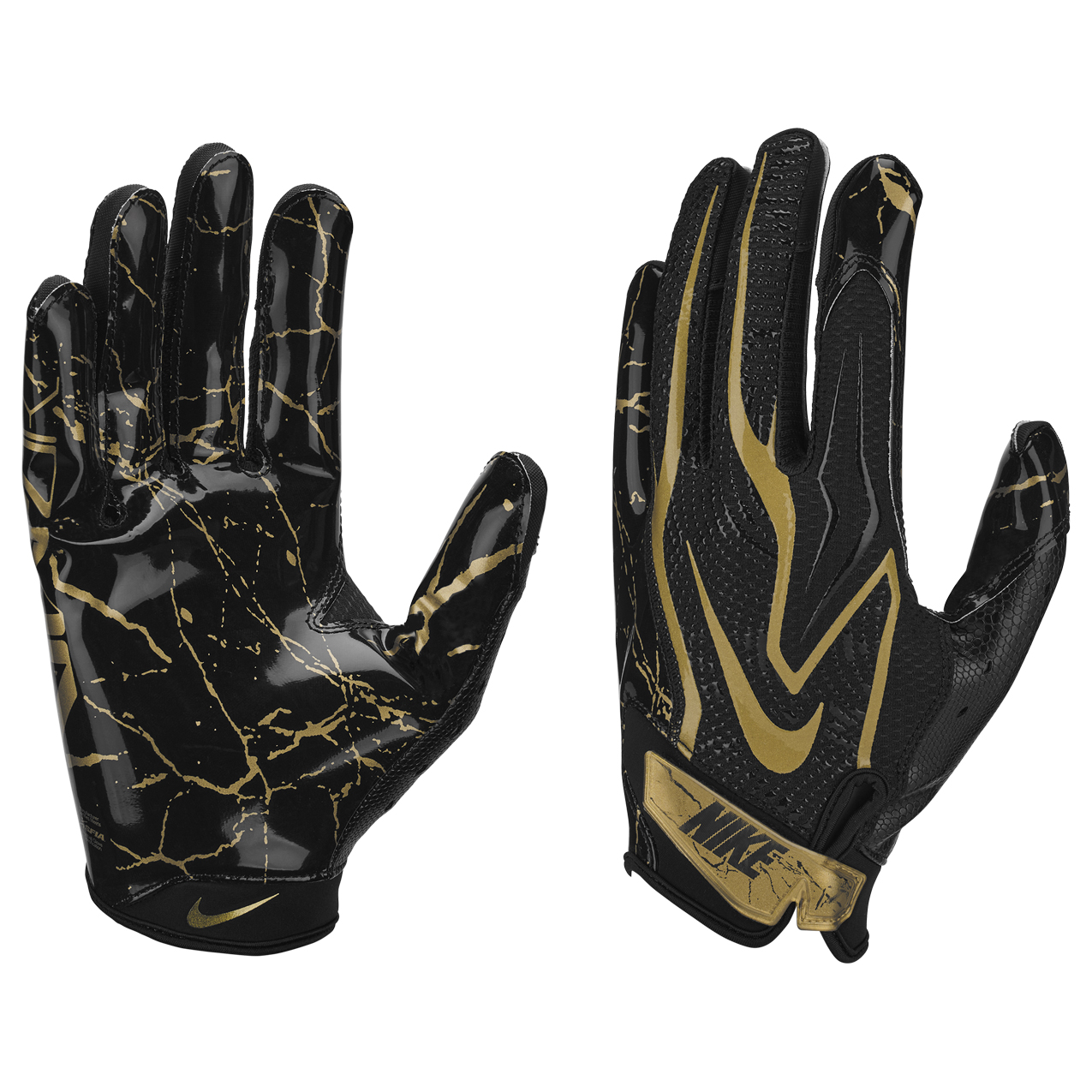 purple and gold nike football gloves