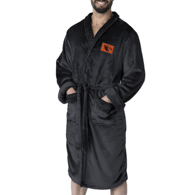 Beaver State Robe Oregon State Beavers Black Snipe Men's Silk Touch Robe - Sports Unlimited