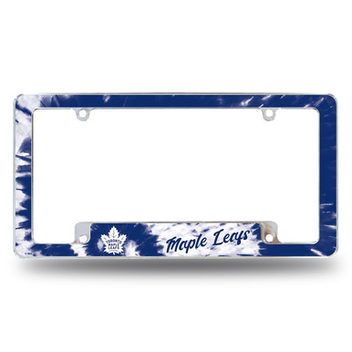 Toronto Maple Leafs Tie Dye Chrome License Plate Frame - Sports Unlimited