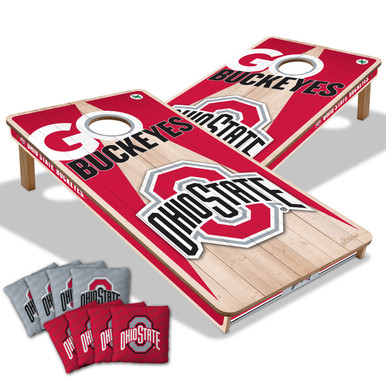 Ohio State Buckeyes 2' x 4' All-Wood Cornhole Set - Sports Unlimited