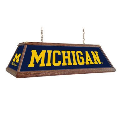 Michigan Wolverines Premium Wood Pool Table Light - Sports Unlimited