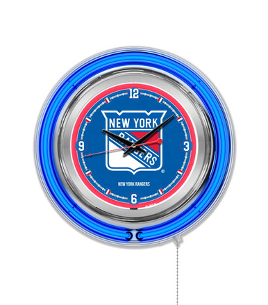New York Rangers Neon Clock - Sports Unlimited