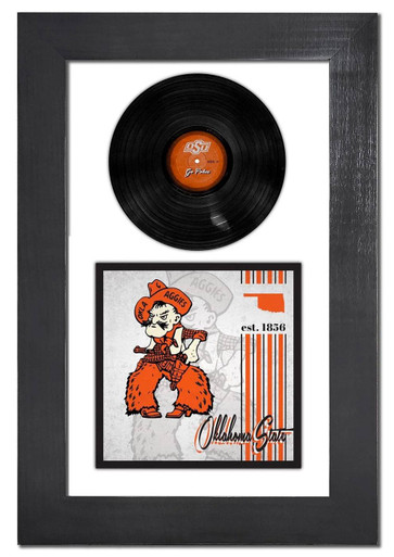 Oklahoma State Cowboys 3-Piece Classic Album & Vinyl Framed Wall