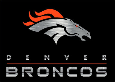 Denver Broncos 8' x 11' NFL Chrome Area Rug - Sports Unlimited