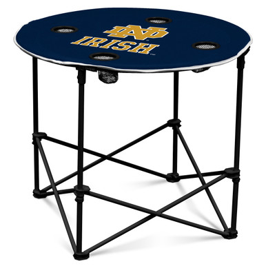 Notre Dame Fighting Irish Round Folding Table - Sports Unlimited
