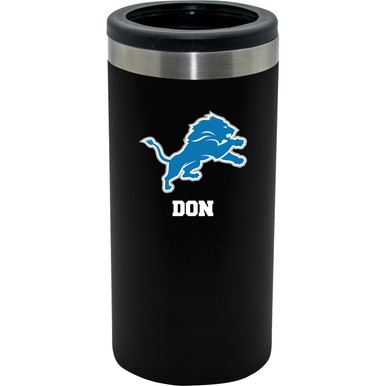 Detroit Lions Personalized 12 oz. Stainless Steel Slim Can Holder ...