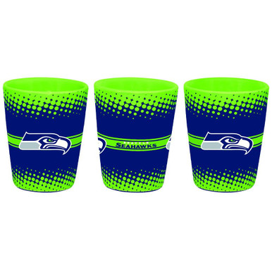 Seattle Seahawks Full Wrap Collector Shot Glass - Sports Unlimited