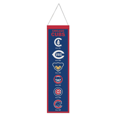 Chicago Cubs Wool Banner 24x38 Dynasty Champ Design