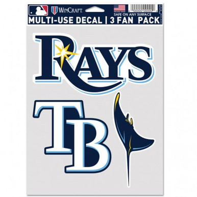 Tampa Bay Rays Fan Decals - 3 Pack - Sports Unlimited