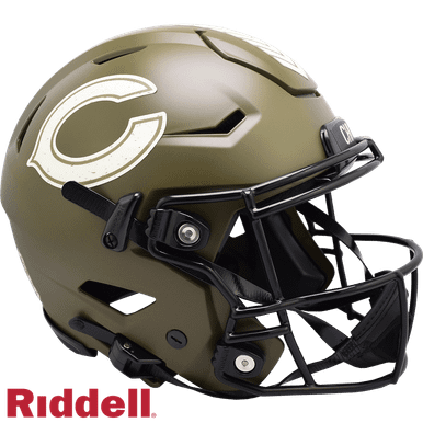 big football helmets chicago Bears Riddell SpeedFlex Authentic Helmet The Speedy Cheetah Navy SportStar Chinstrap Buckles Chicago Bears Riddell Authentic Full
