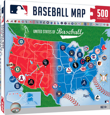 MLB League Map 500 Piece Puzzle - Sports Unlimited