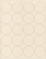 2" Circle Blank Compostable Sugarcane Labels