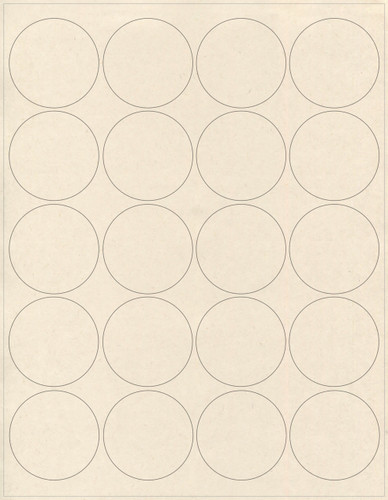 2" Circle Blank Compostable Sugarcane Labels