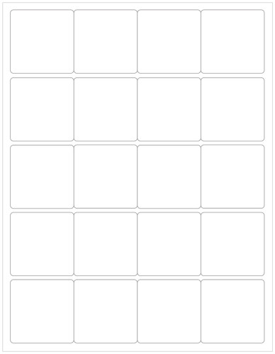 2" Compostable Square Labels, Blank