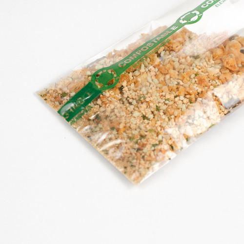 Compostable Cellophane Bag - Print Detail and Fold-over bottom seal