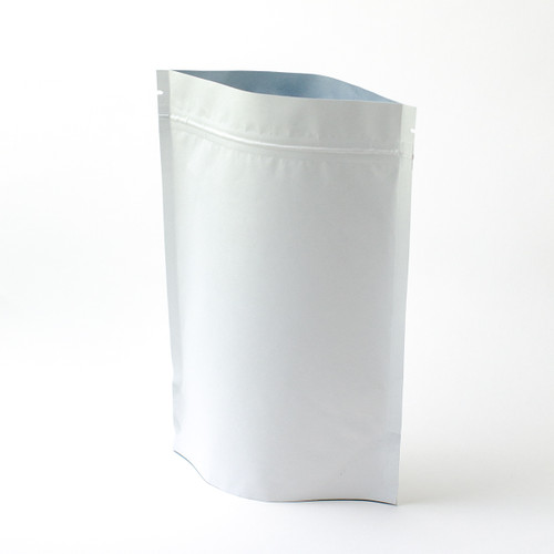 8oz White Compostable Stand-Up Pouches