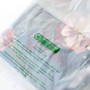 Compostable Garment Bag - Close up of Compost print and suffocation warning
