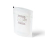 White Matte Compostable Pouch with Child Resistant Zipper - Pre-Printed Opening Instructions