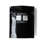 Black Matte Compostable Pouch with Child Resistant Zipper - Pre-Printed Opening Instructions